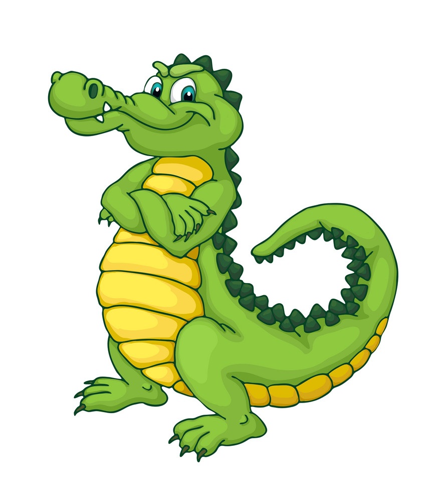 cartoon alligator standing