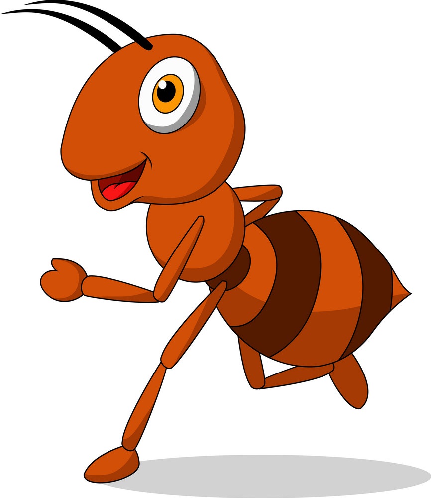 cartoon ant running