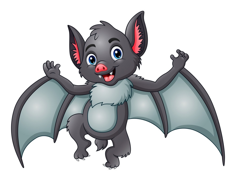 cartoon bat flying