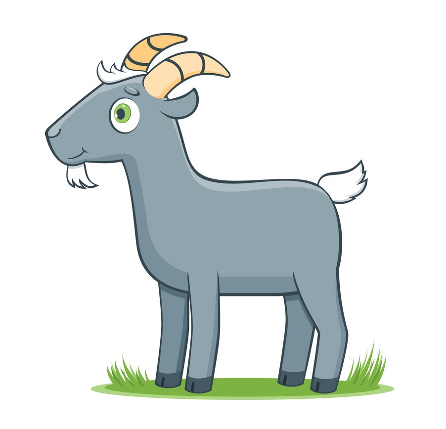 cartoon blue goat