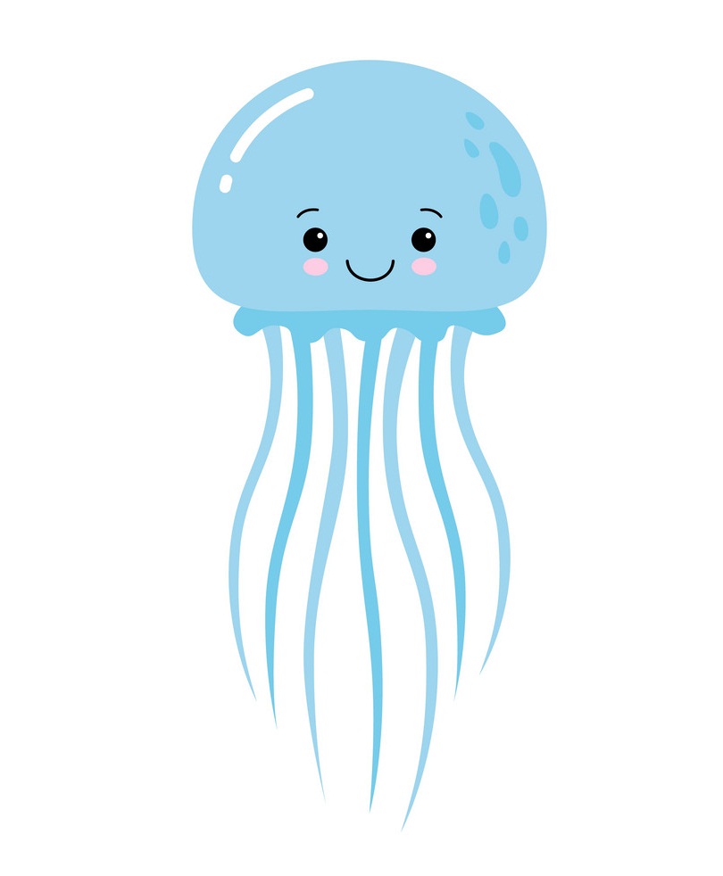 cartoon blue jellyfish