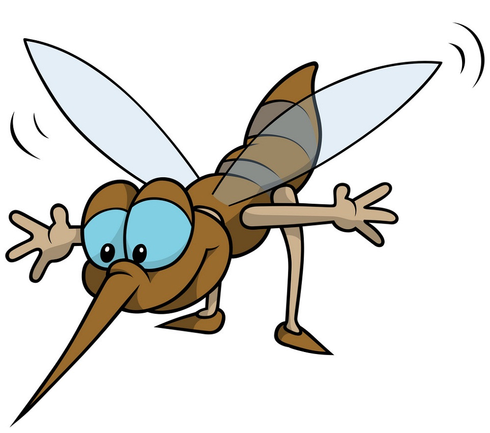 cartoon brown mosquito