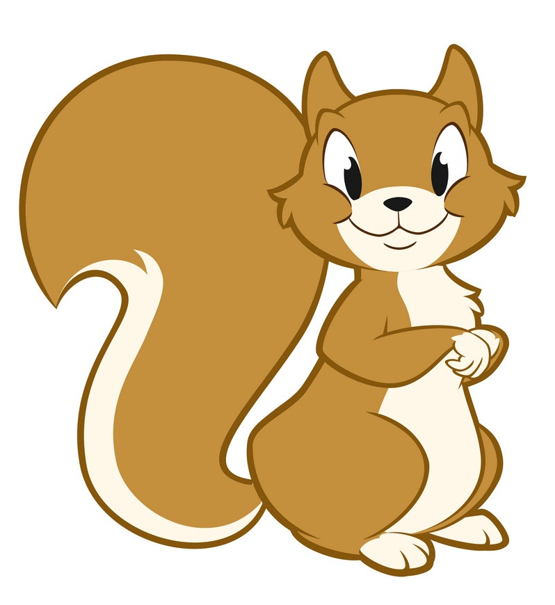 cartoon brown squirrel