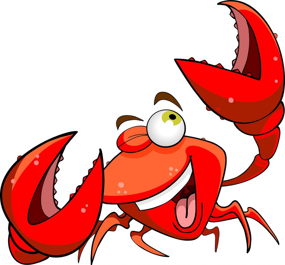 cartoon crab smiling