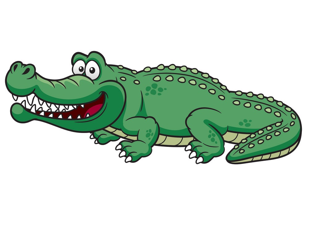 cartoon crocodile smiling