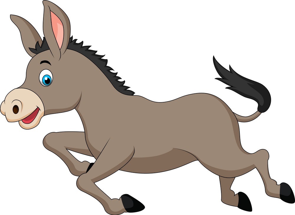 cartoon donkey running