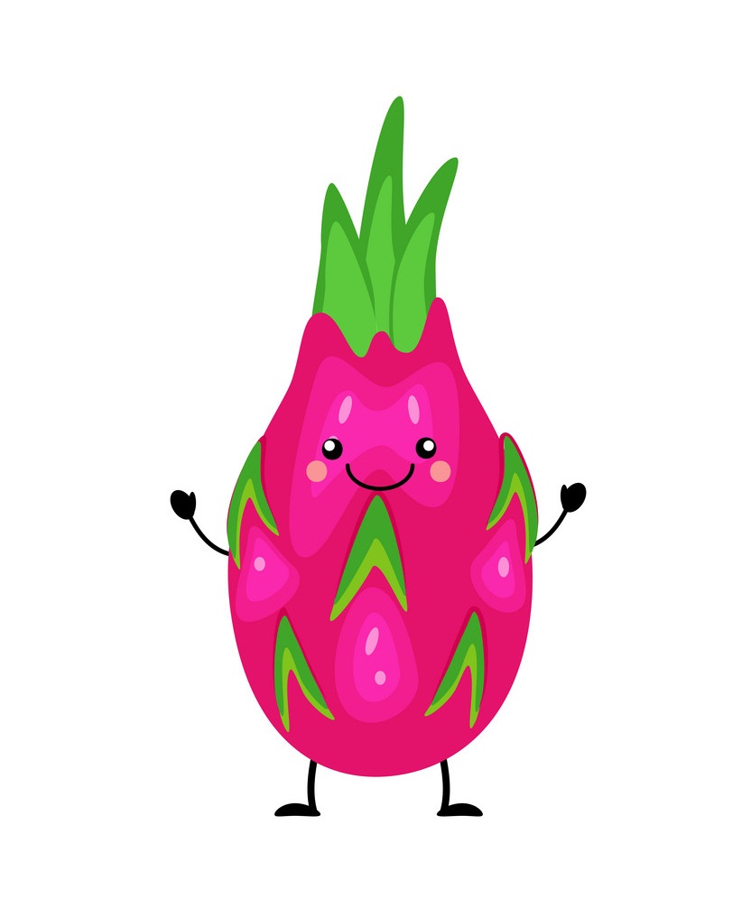 cartoon dragon fruit