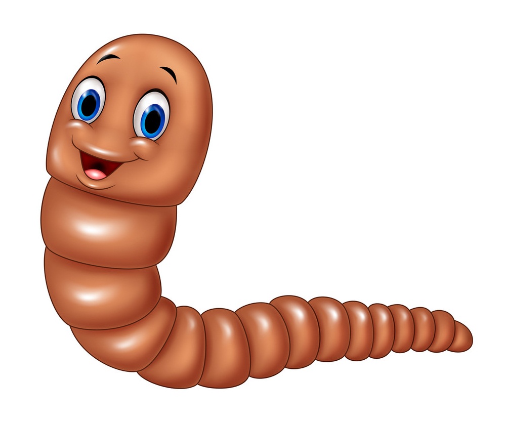 cartoon earth worm