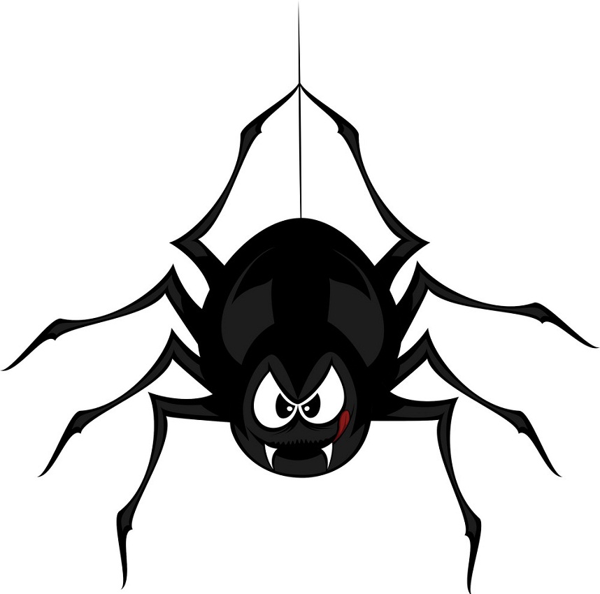 cartoon freaky spider