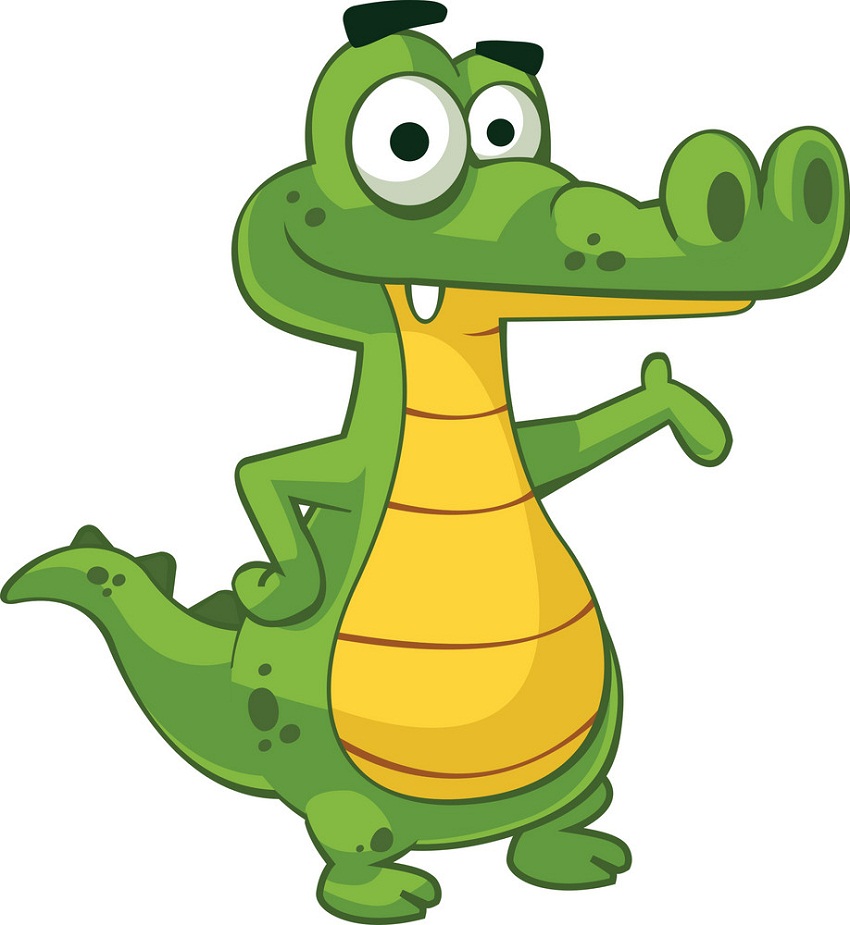 cartoon funny alligator