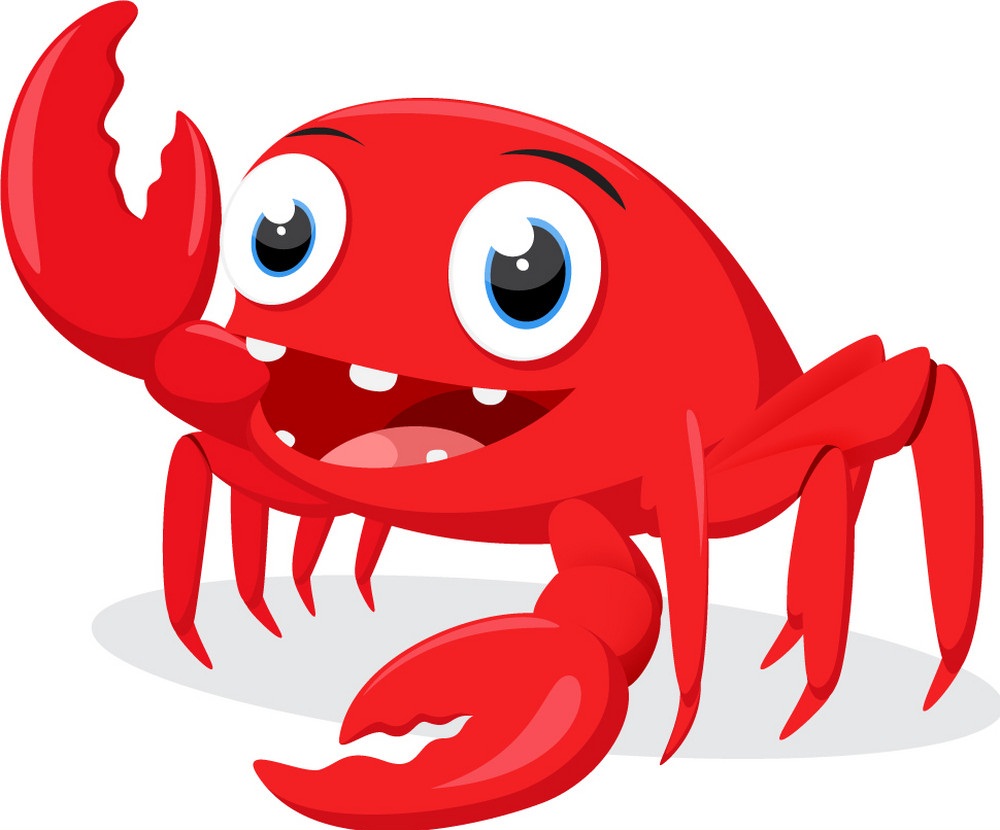 cartoon funny crab