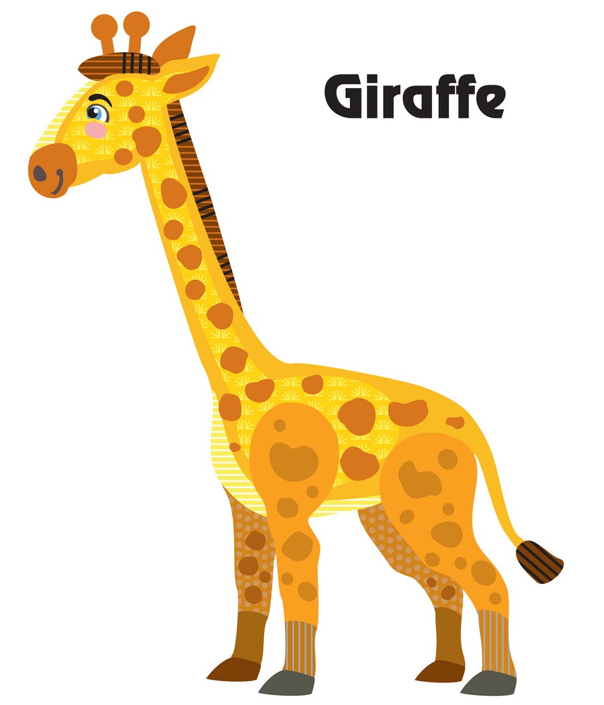 cartoon giraffe standing