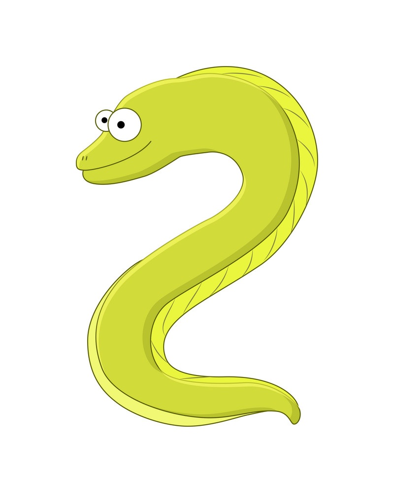 cartoon green eel