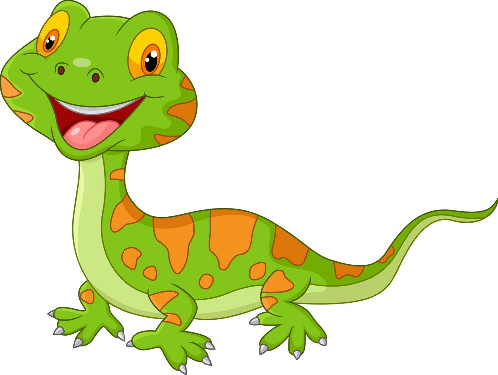 cartoon lizard smiling