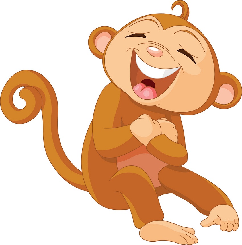 cartoon monkey smiling