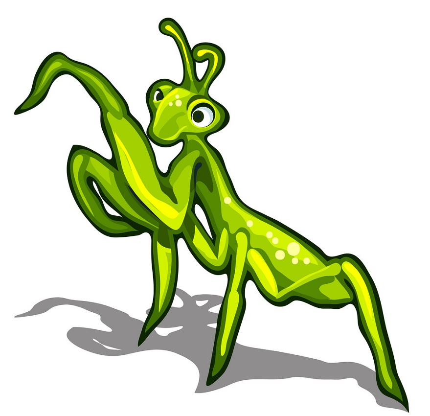 cartoon praying mantis 2