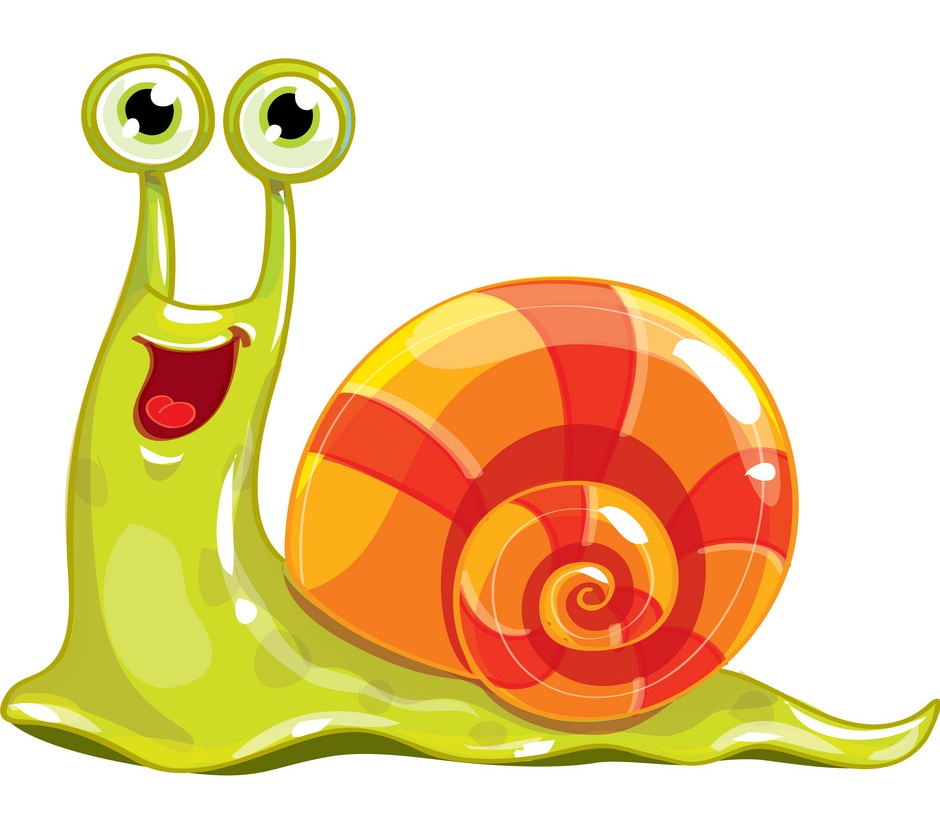 cartoon slimy snail