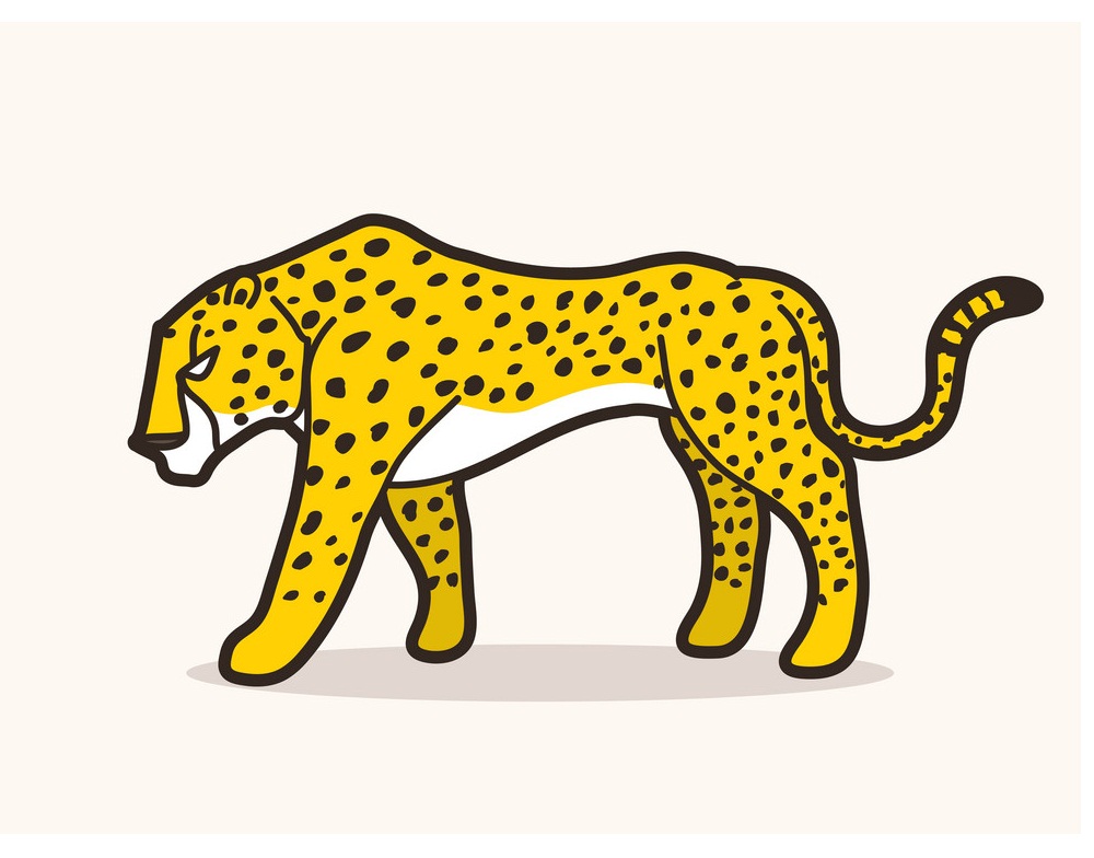 cheetah flat design 1