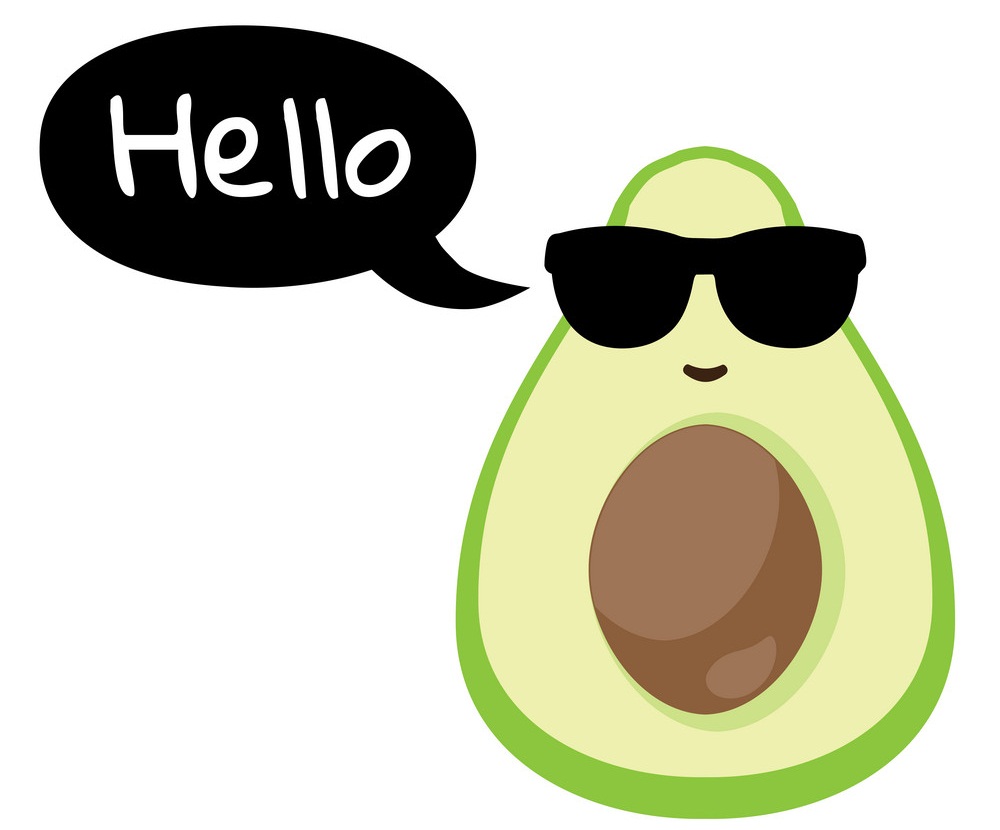 cool avocado says hello