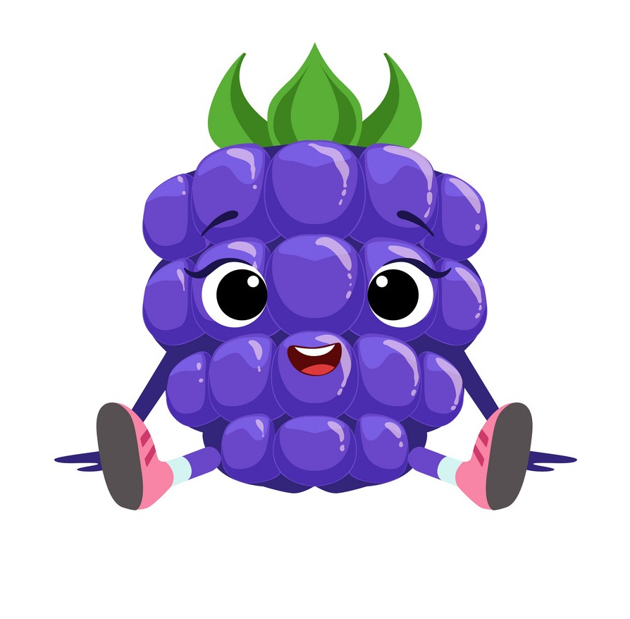 cute animated blackberry