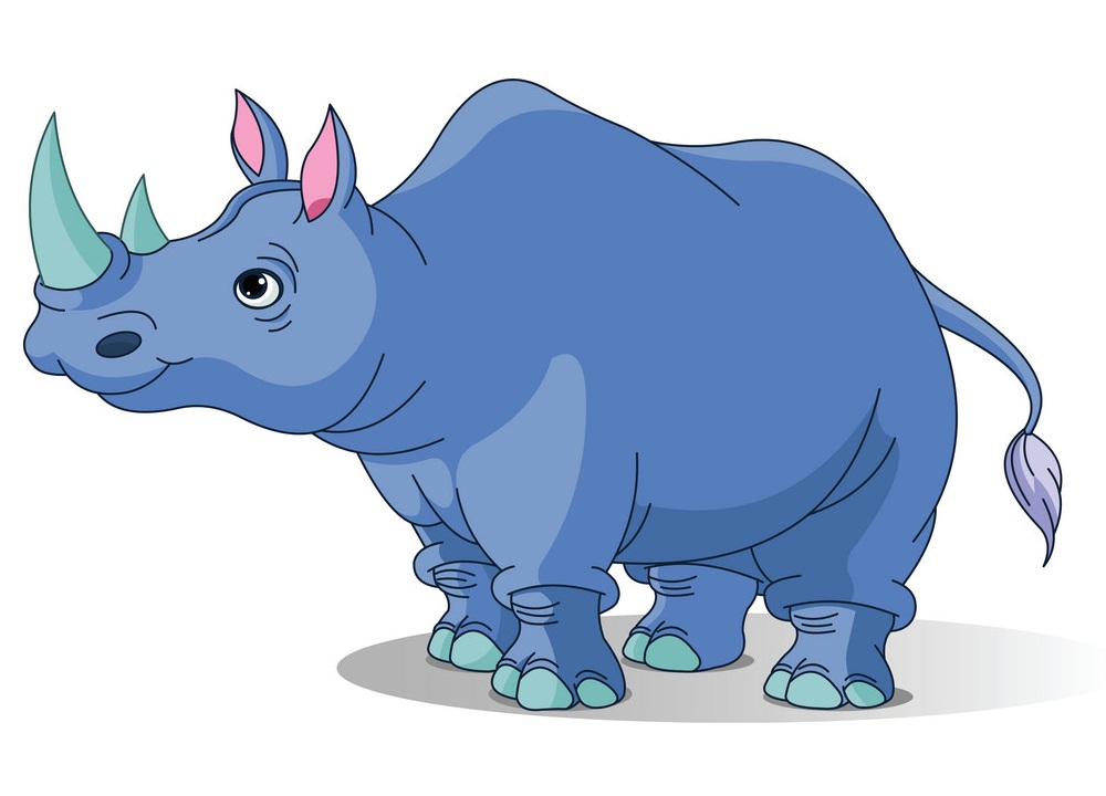 cute blue rhino