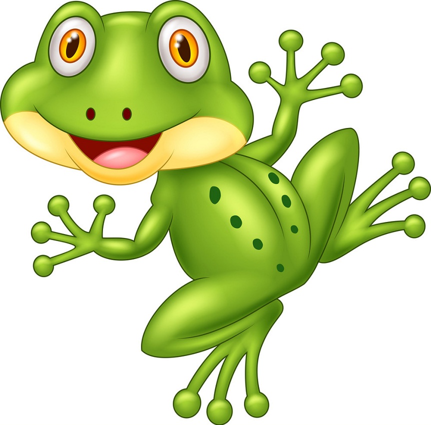 cute frog smiling