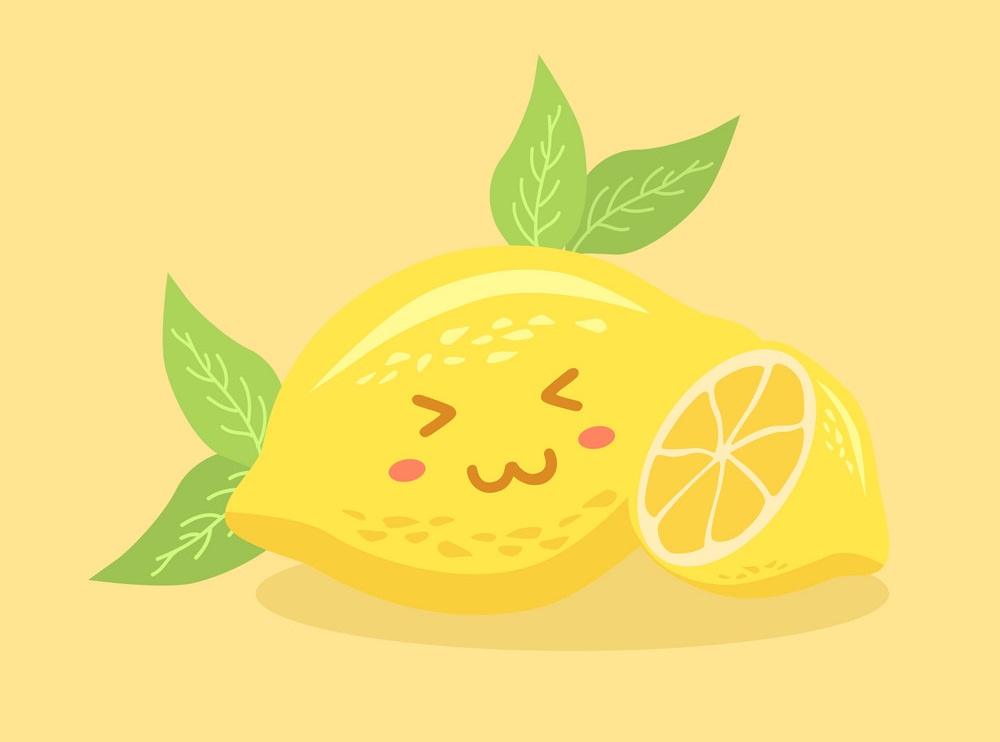 cute lemon fruit
