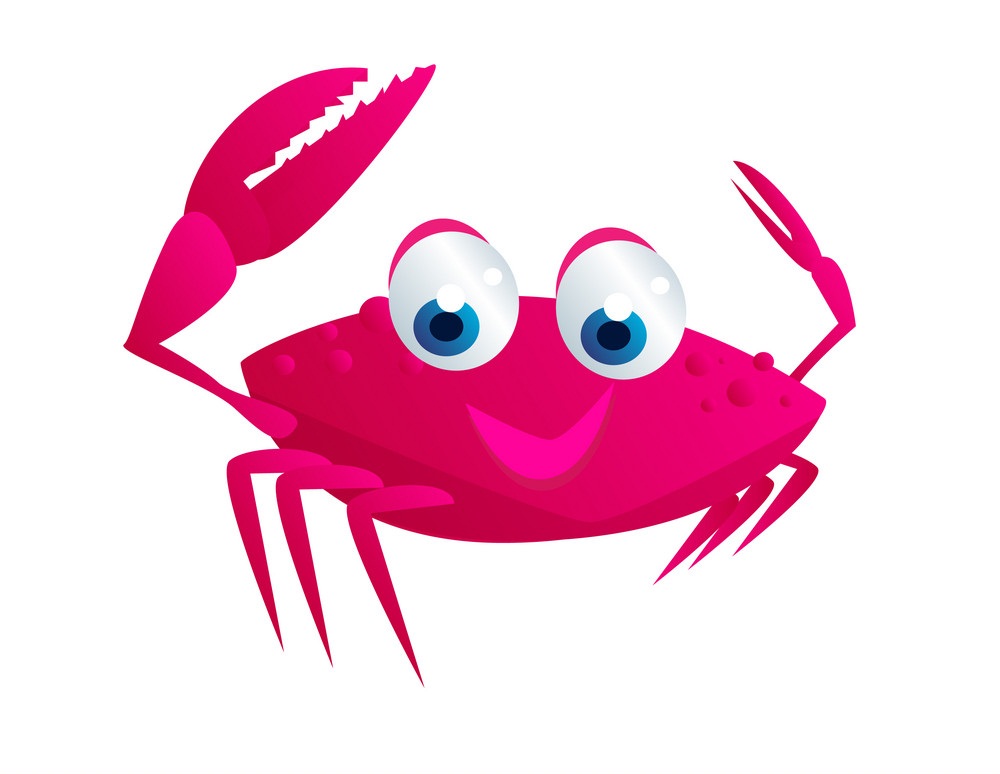 cute pink crab