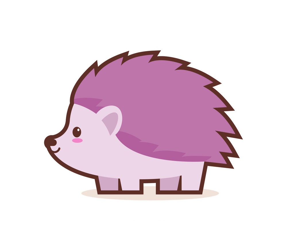 cute purple hedgehog