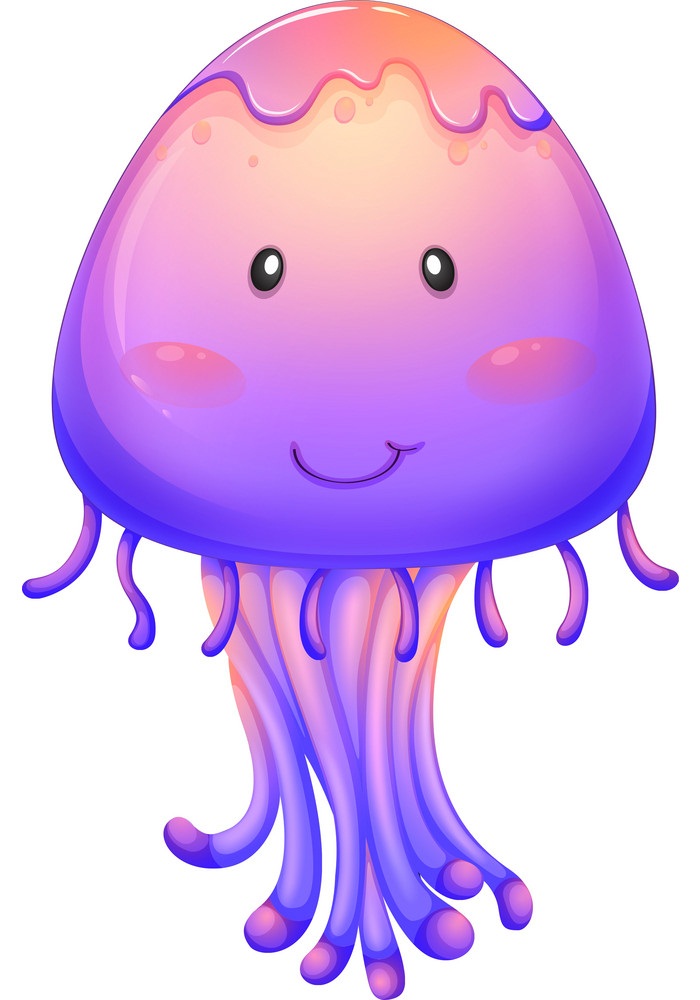 cute purple jellyfish