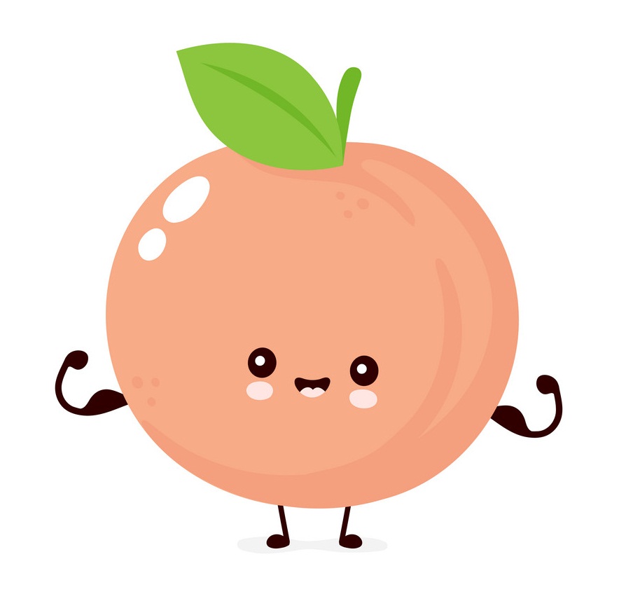 cute strong peach