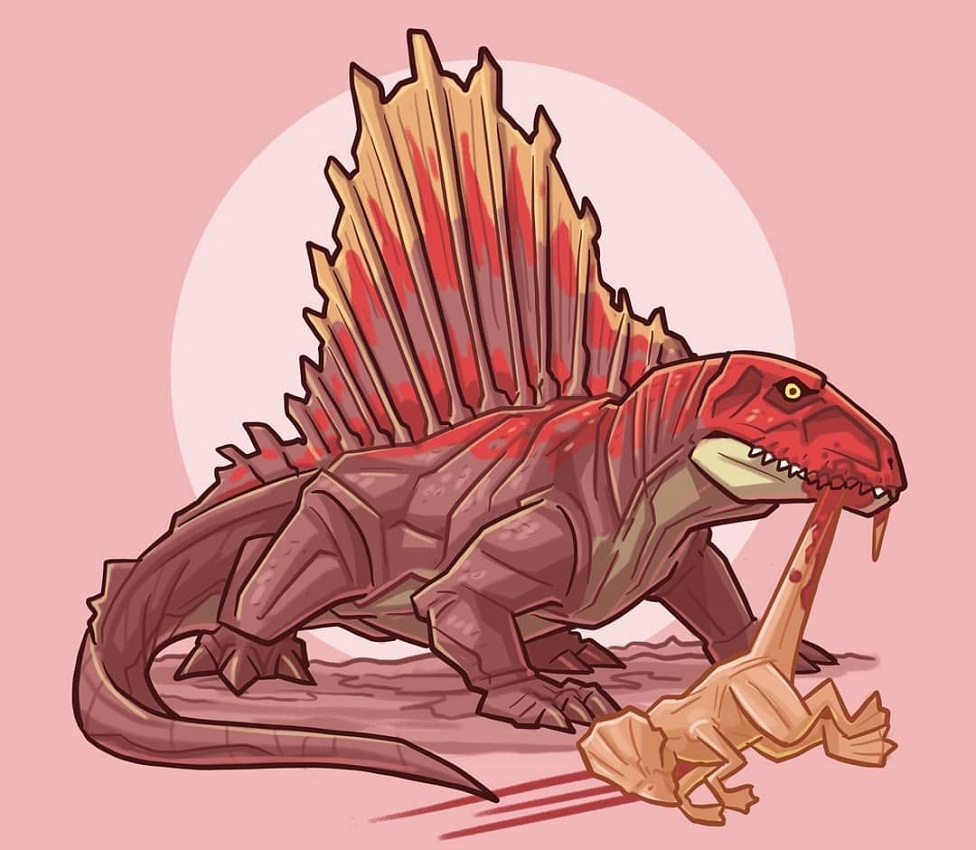 dimetrodon eating