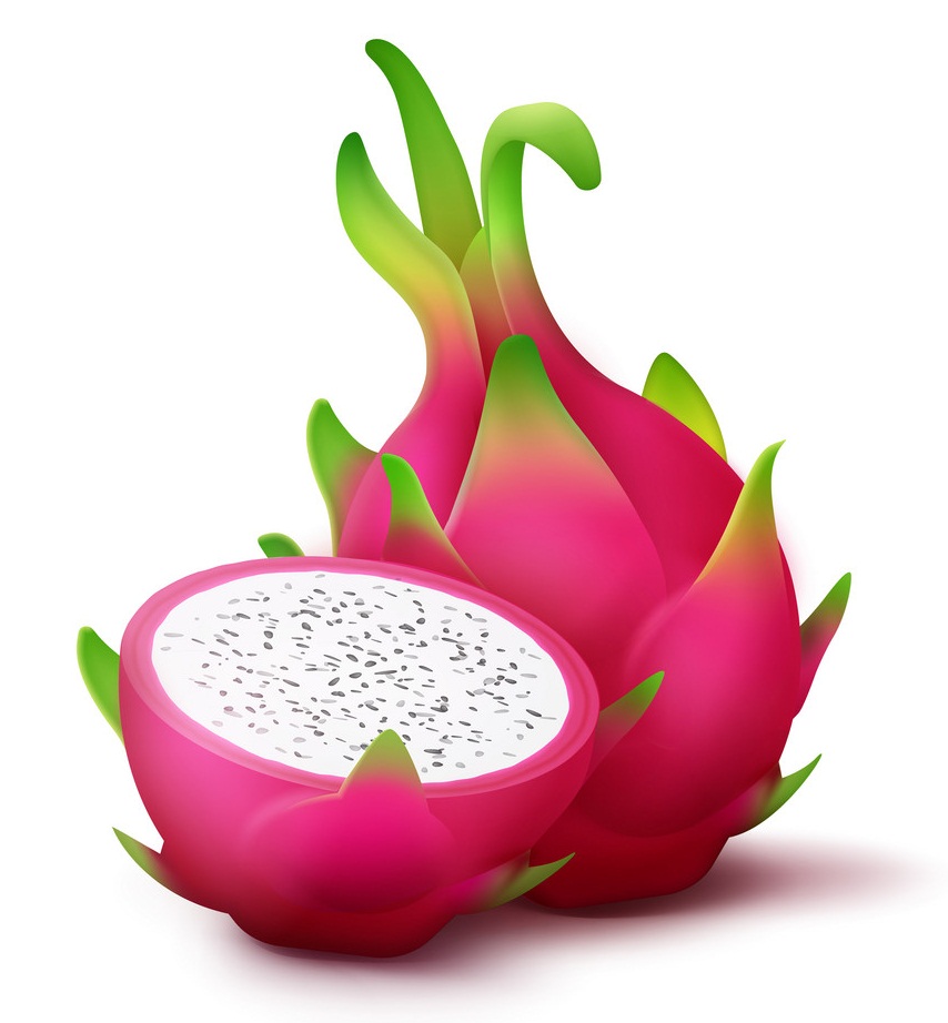 dragon fruit and a half