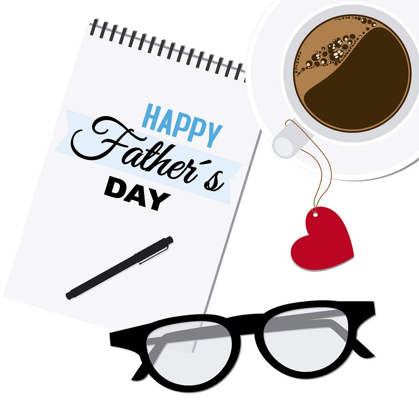 father's day with cup of coffee