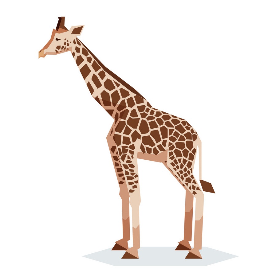 flat geometric giraffe