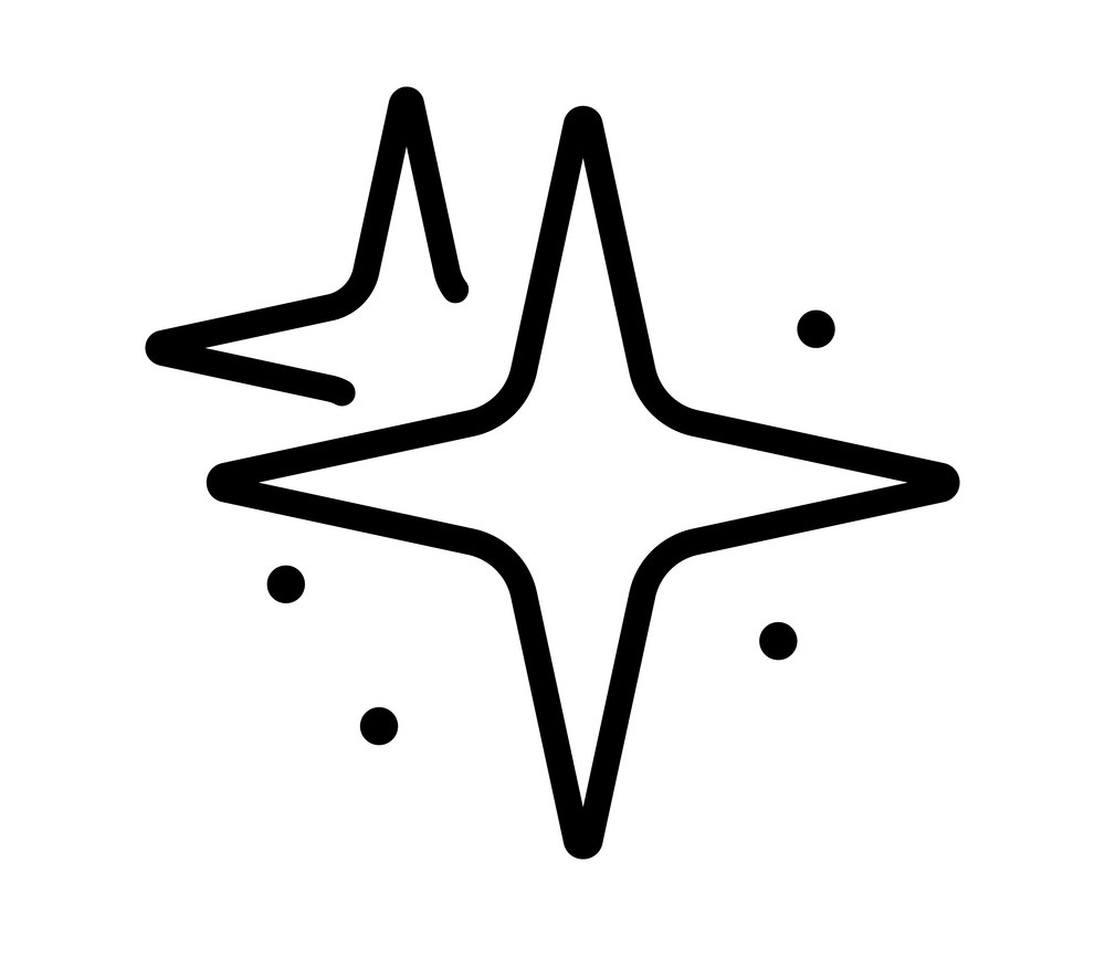 four pointed star outline