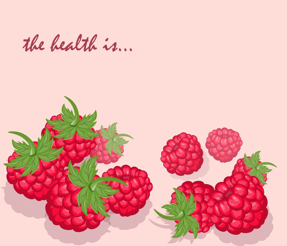 fresh healthy raspberries