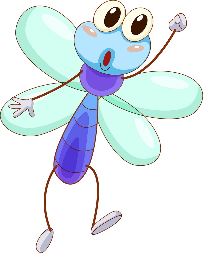 funny cartoon dragonfly