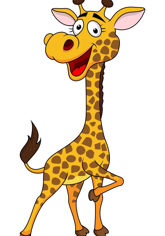 giraffe cartoon smiling