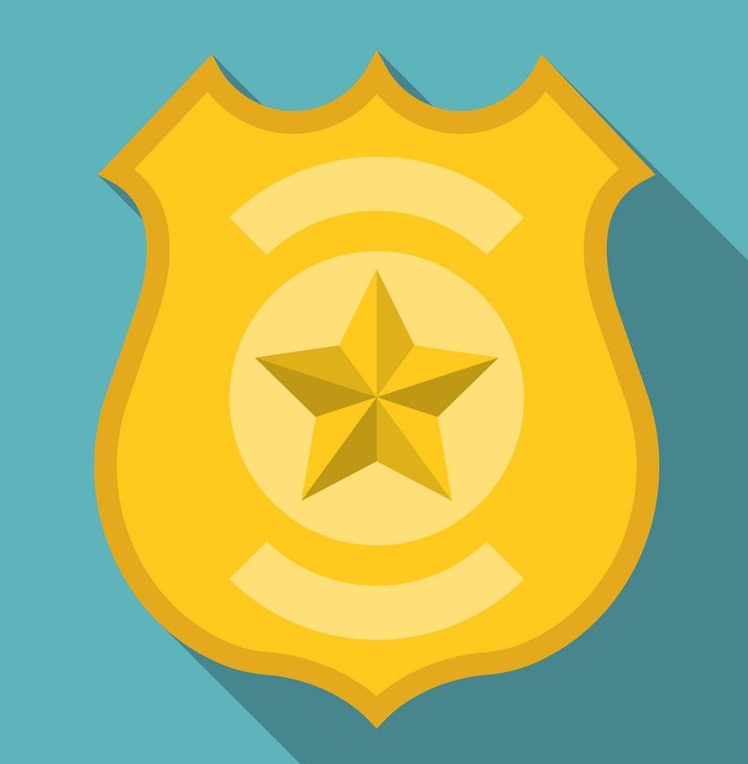gold police badge design