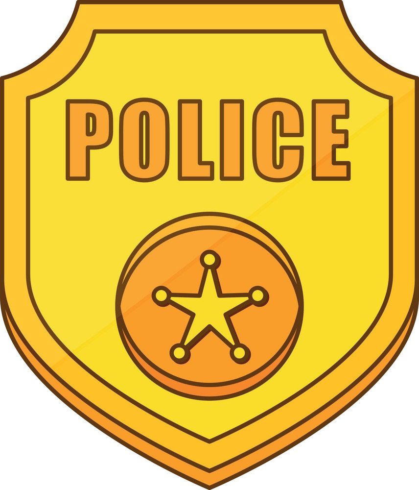 gold police badge