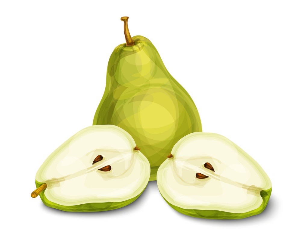 green natural organic pear fruit