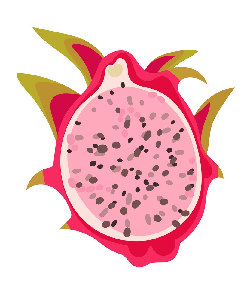 half of dragon fruit