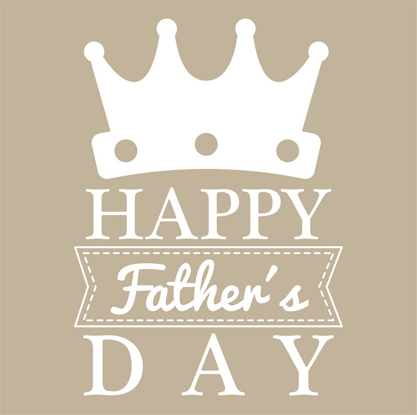 happy father's day with crown