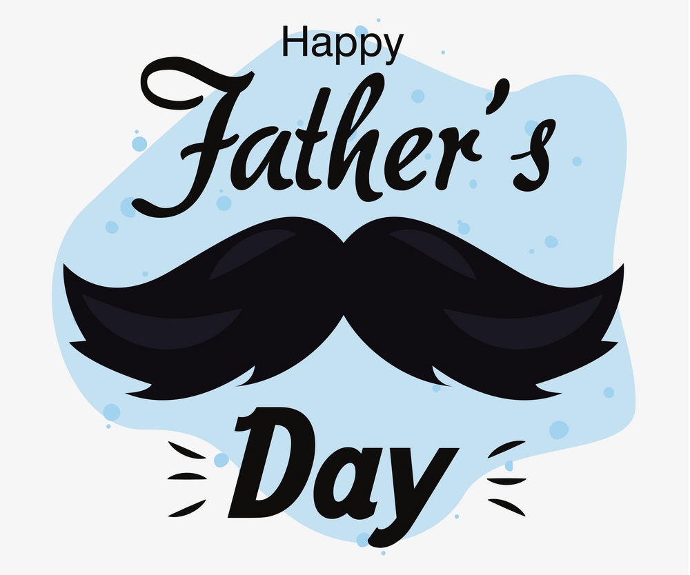 happy father's day with mustache