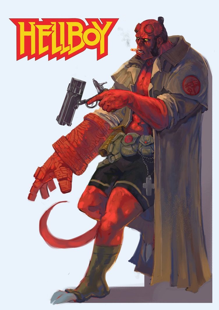 hellboy and his gun