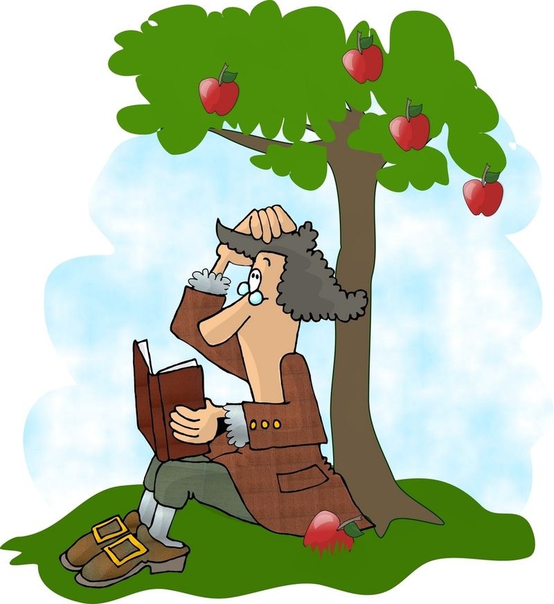 isaac newton under the apple tree