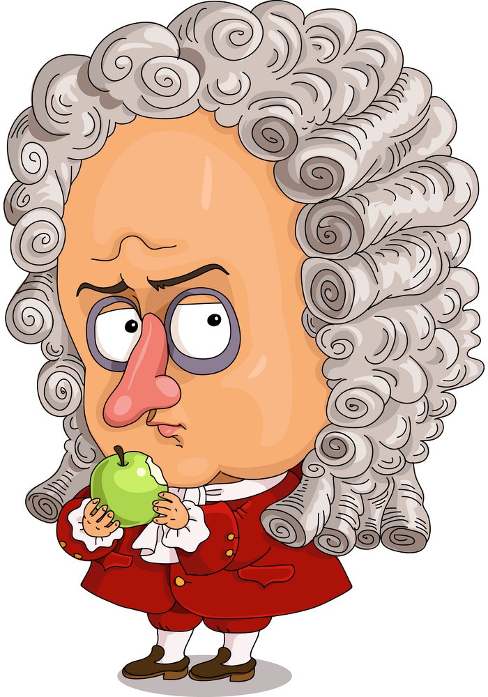 isaac newton with an apple