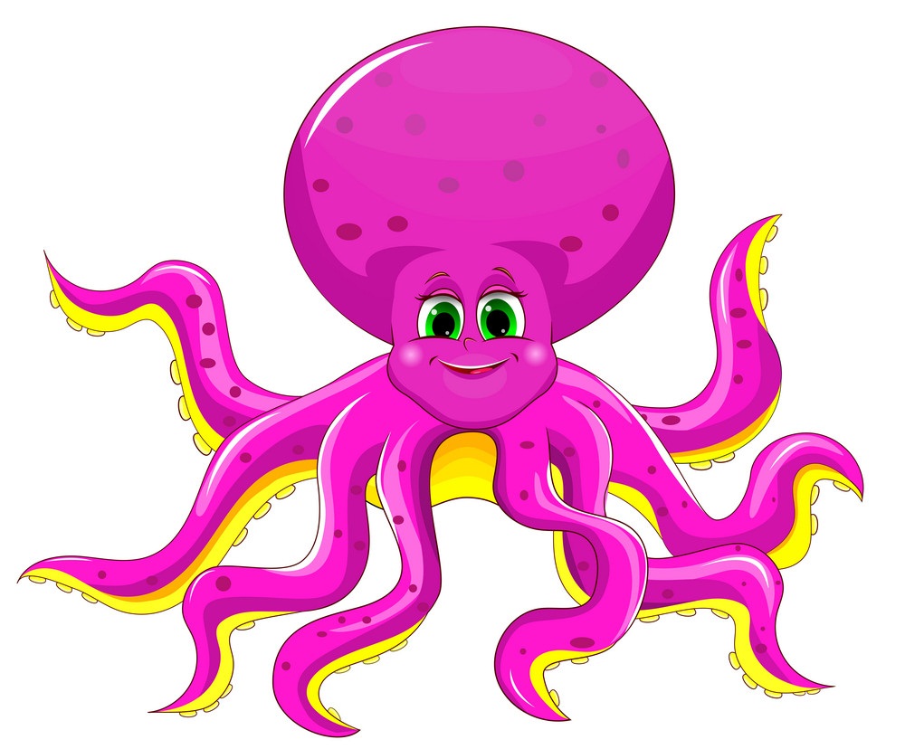 jouyful pink octopus