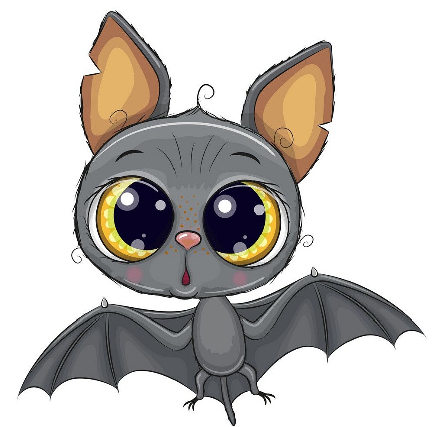 kawaii cartoon bat